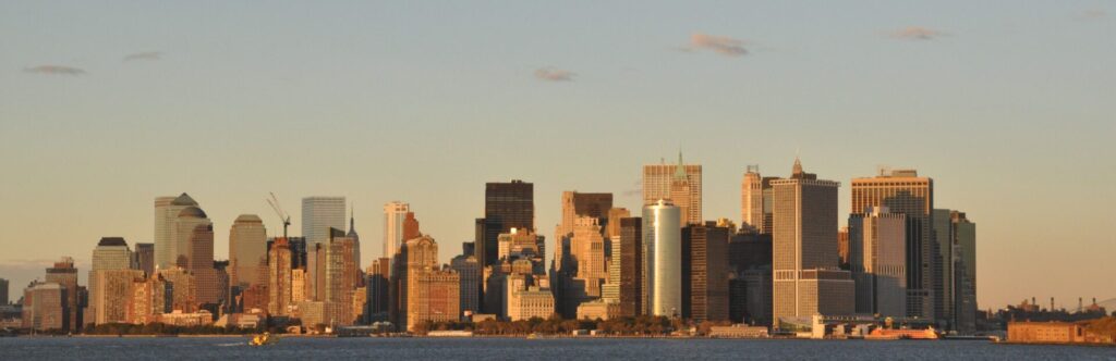 Imagen panorámica de rascacielos de Nueva York