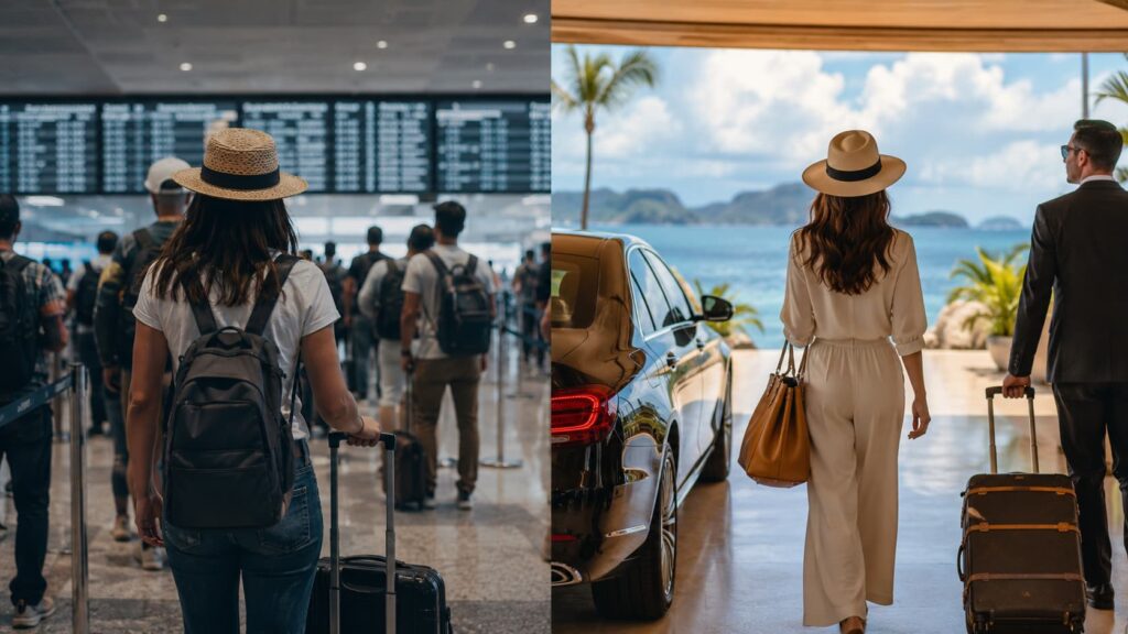 Diferencia entre un viaje premium y un viaje convencional